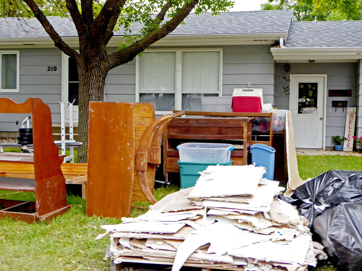 Debris pile in Mitchell SD