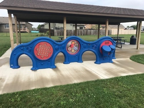 Picnic shelter and play area