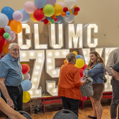75th Anniversary large letters