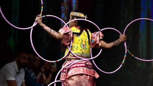 Zariah Whiteplume Hoop Dancing