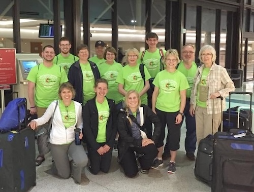 Group at airport